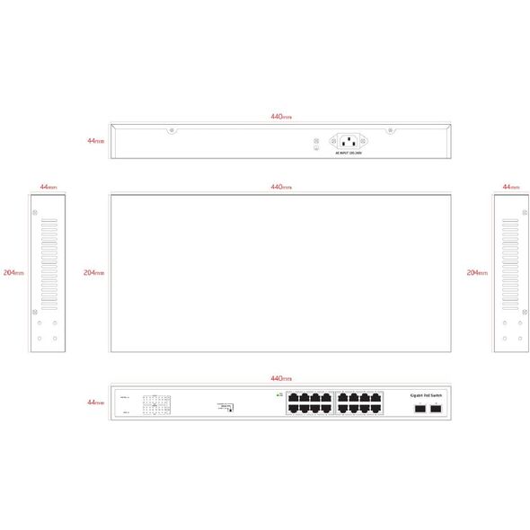 Unmanaged Intelligent 16 PoE