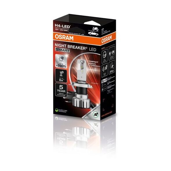 Λάμπα Osram Night Breaker Smart H4-LED 12V Μοτοσυκλέτας - 1 τεμ