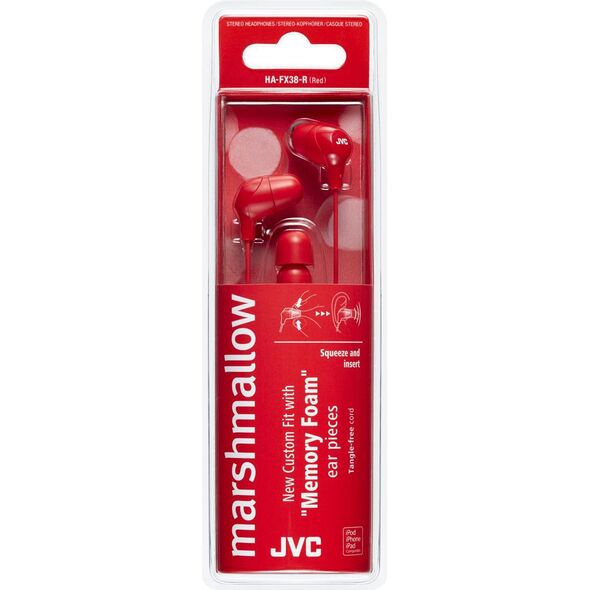 Słuchawki JVC HA-FX38 (HA-FX38-R-E)