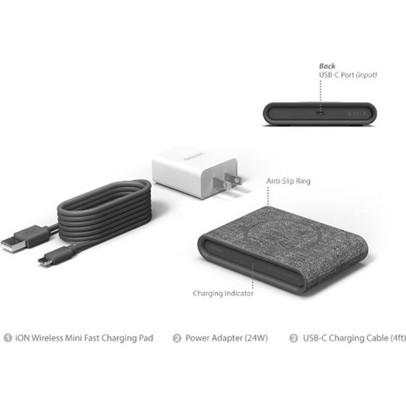 Ładowarka iOttie bezprzewodowa iON Fast Charging Pad Mini (CHWRIO103GR)