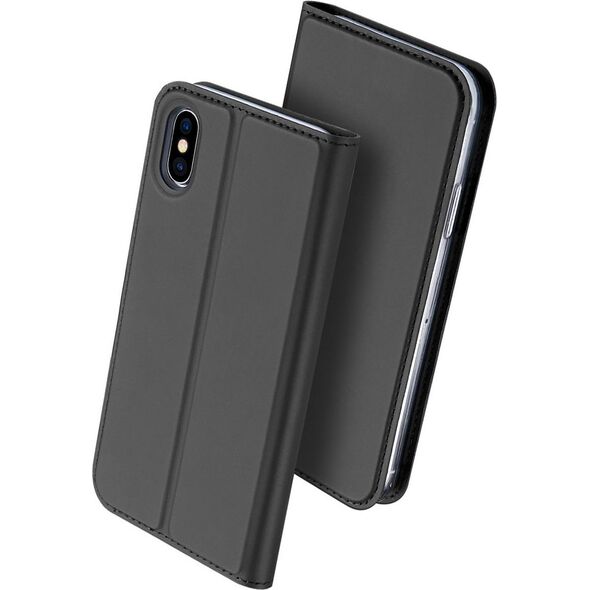 Dux Ducis Etui skin leather iPhone X/XS szare