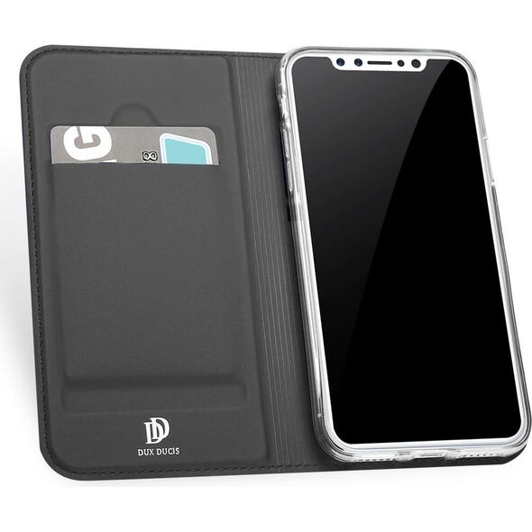 Dux Ducis Etui skin leather iPhone X/XS szare