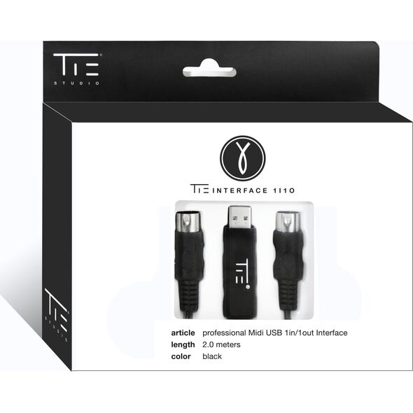 Kabel Tie TIE Studio MIDI 1i1o Interfejs USB