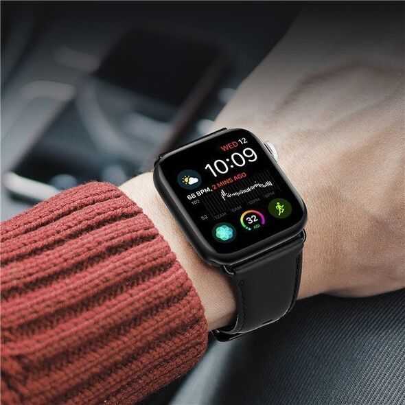 Apple Apple Watch Pasek skórzany do zegarka Dux Ducis Leather Band Apple Watch 38mm/40mm czarny