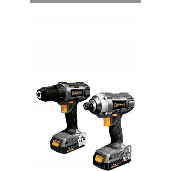 Wiertarko-wkrętarka Grunder TOOL KOMPL AK CDL1,218CWL1218E 18VBL 2AH