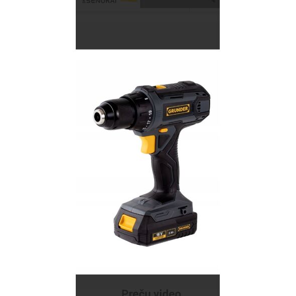 Wiertarko-wkrętarka Grunder TOOL KOMPL AK CDL1,218CWL1218E 18VBL 2AH