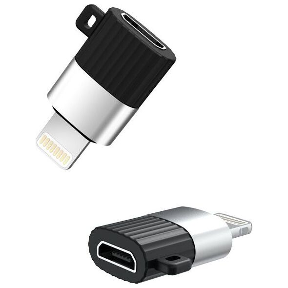 Adapter USB XO NB149 Lightning - microUSB Czarny  (8_2256894)