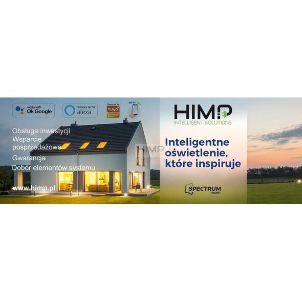 Spectrum Żarówka LED GLS 9W E-27 230V RGBW+CCT+DIM Wi-Fi Spectrum SMART himp