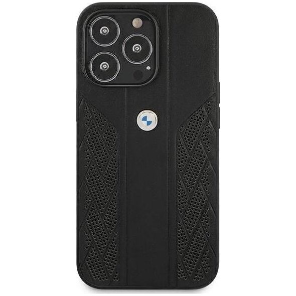 BMW Etui BMW BMHCP13LRSPPK Apple iPhone 13 Pro czarny/black hardcase Leather Curve Perforate