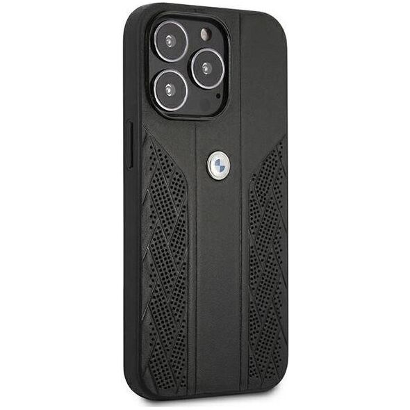 BMW Etui BMW BMHCP13LRSPPK Apple iPhone 13 Pro czarny/black hardcase Leather Curve Perforate