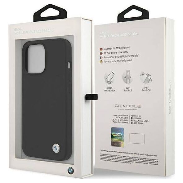 BMW Etui BMW BMHCP13XSILBK Apple iPhone 13 Pro Max czarny/black hardcase Silicone Signature