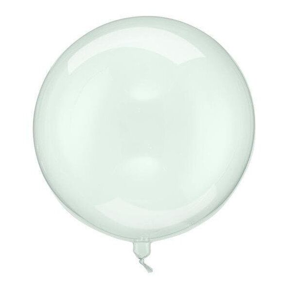Balon Kula transparentny zielony 40cm