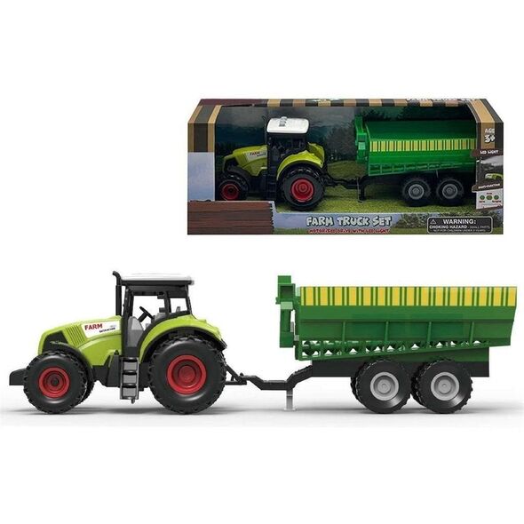 Traktor z przyczepą ze światłem i dźwiękiem