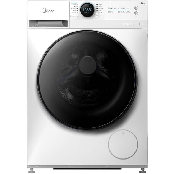 Midea Washing Machine | MF200W80WB/W-HR | Energy efficiency class A | Front loading | Washing capacity 8 kg | 1400 RPM | Depth 48 cm | Width 60 cm | Display | LCD | Steam function | White