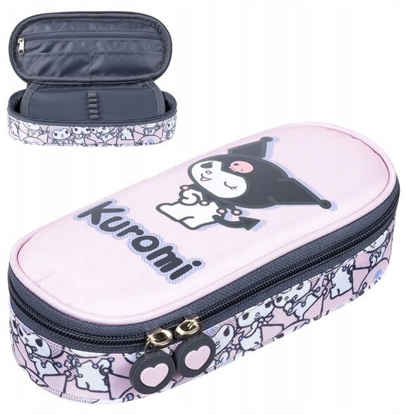 Piórnik z wewnętrzną klapką Kuromi Pink