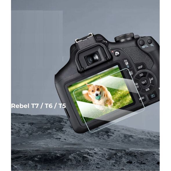 Zestaw Osłon 3x Osłona Szkło Na Ekran 3x Osłona Iso Do Canon Rebel T7 T6 T5 / K&f Concept / Sku.2192