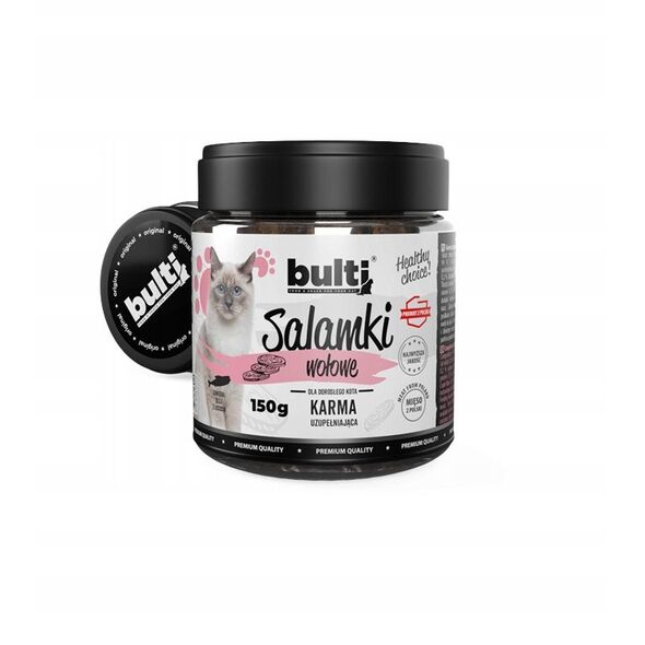 BULTI Salamki wołowe przysmak dla kota 150g