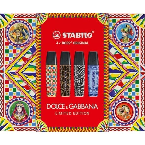 Stabilo Zakreślacz Stabilo Boss x Dolce&Gabbana W Luksusowym Opakowaniu 4 Sztuki