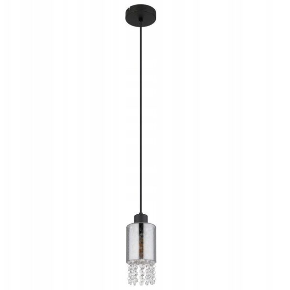 Hanging lamp GLOBO BACKEY, 1 x E27 15W, clear glass crystals, o10x120cm