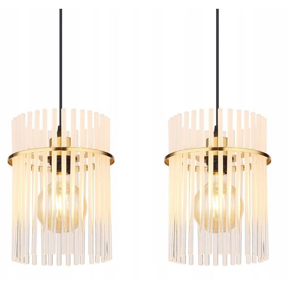 Pendant lamp GLOBO GORLEY, 4xE27, 60W, 230V, metal, gold color, 20x110x140cm