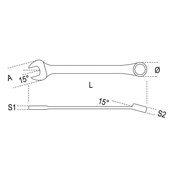 Beta Tools Klucz płasko-oczkowy z grzechotką 7mm (001420007)