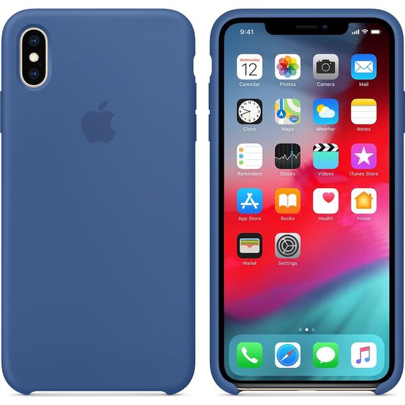 Apple Etui silikonowe iPhone XS Max - delftyjski błękit