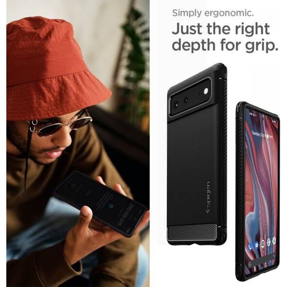 Spigen Θήκη Spigen Rugged Armor Google Pixel 6 Μαύρο Ματ