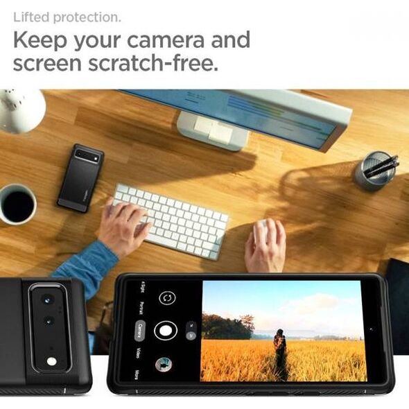 Spigen Θήκη Spigen Rugged Armor Google Pixel 6 Μαύρο Ματ