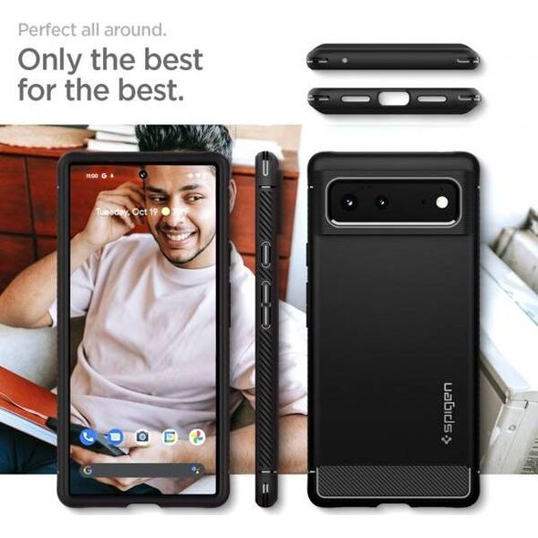 Spigen Θήκη Spigen Rugged Armor Google Pixel 6 Μαύρο Ματ