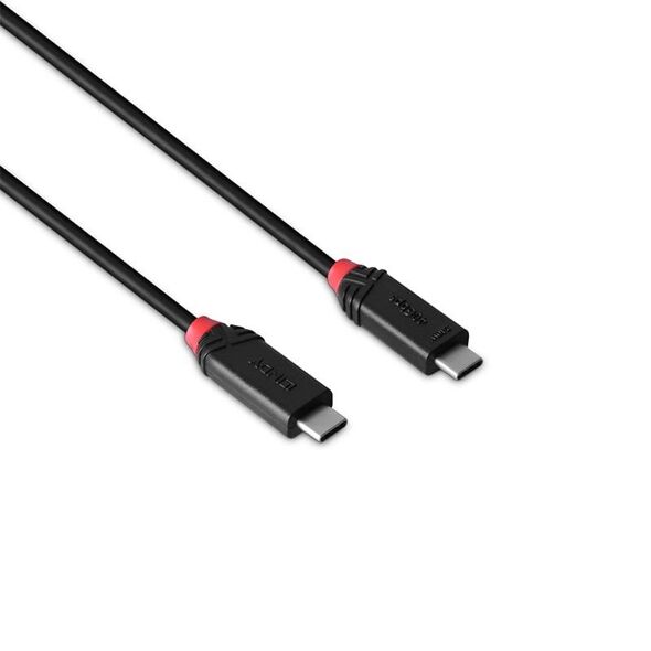 Kabelis Lindy 1m USB4 240W Type-C, 40 Gbps, juodas