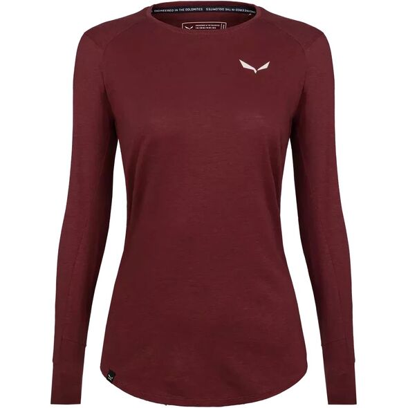 Γυναικεία μπλούζα αναρρίχησης Salewa Lavaredo Hemp L/S Tee - syrah