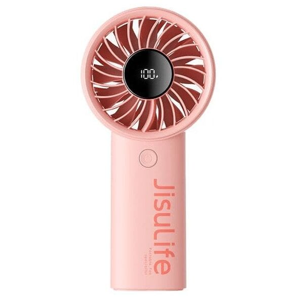Mini wentylator Jisulife Handheld Fan Life4 5000mAh przenośny wiatraczek USB - różowy