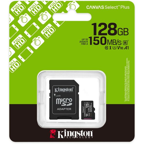 MEMORY MICRO SDXC 128GB UHS-I/W/ADAPTER SDCS3/128GB KINGSTON