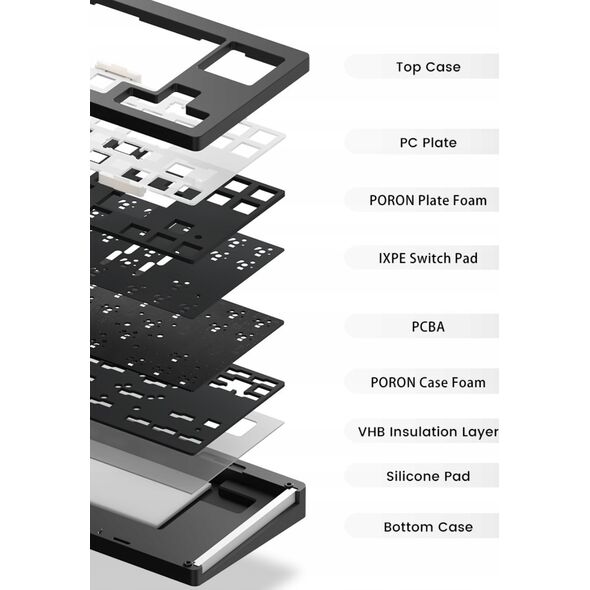 Akko MonsGeek M7 VIA Barebone Kit Black