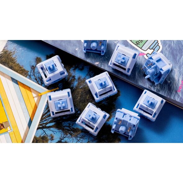 Akko AKKO Creamy Cyan Switches, mechanisch, 5-Pin, clicky, MX-Stem, 50g - 45 Stck
