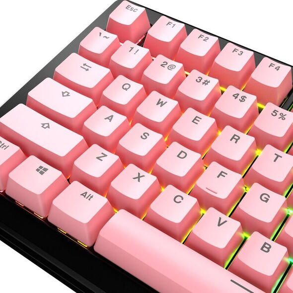 Glorious Glorious GPBT Basics Keycaps, ANSI Layout (US), PBT, Dye-Sub - Potion Pink