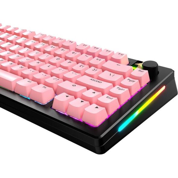 Glorious Glorious GPBT Basics Keycaps, ANSI Layout (US), PBT, Dye-Sub - Potion Pink