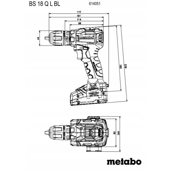Metabo BS 18 L 2x 2Ah metaBOX Akku-Bohrschrauber