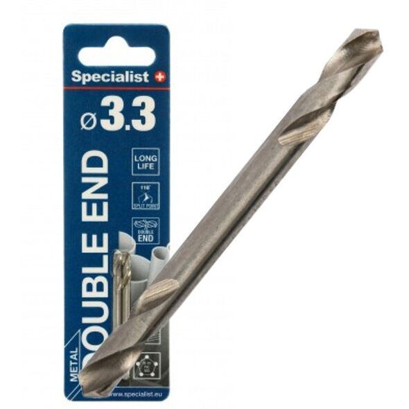 SPECIALIST+ τρυπάνι μετάλλου duplex HSS, 3.3mm, 2 τεμ.