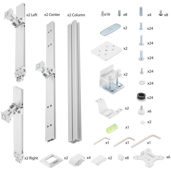 StarTech 6-MONITOR-ARM-A uchwyt / stojak do monitorów 81,3 cm (32") Biurko Biały