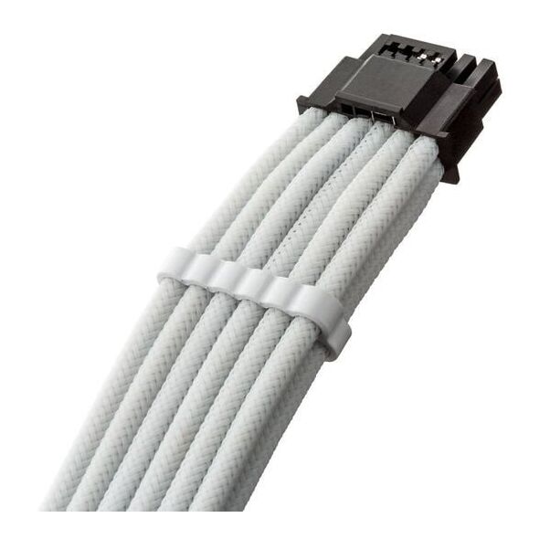 CableMod Universal Pro ModMesh 16-Pin zu 16-Pin-Kabel, 90 Anschluss, Sleeved, StealthSense - wei, 60 cm, Var. A