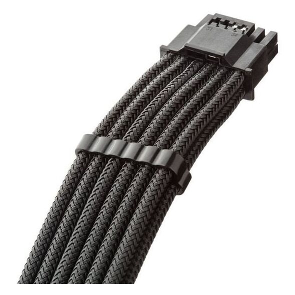 CableMod Universal Pro ModMesh 16-Pin zu 16-Pin-Kabel, 90 Anschluss, Sleeved, StealthSense - schwarz, 60 cm, Var. A