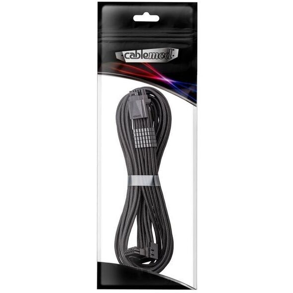 CableMod Universal Pro ModMesh 16-Pin zu 16-Pin-Kabel, 90 Anschluss, Sleeved, StealthSense - schwarz, 60 cm, Var. A