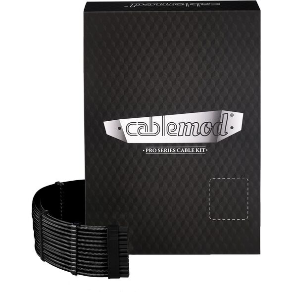 CableMod C-Series Pro ModMesh Sleeved 12V-2x6 12VHPWR Dual StealthSense Cable Kit for Corsair RMi, RMx (Black Label) - schwarz