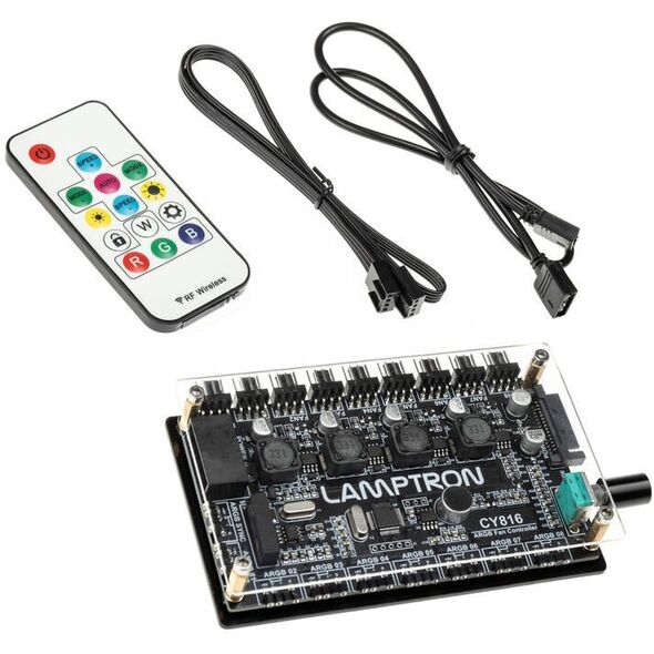 Lamptron CY816 Steuergerät für Lüfter und ARGB - schwarz