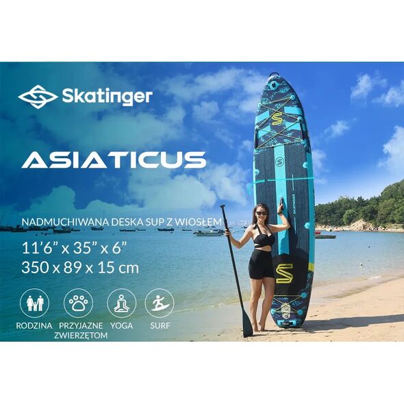 Deska SUP Asiaticus 350x89x15 cm (11'6'') yoga