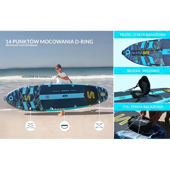 Deska SUP Asiaticus 350x89x15 cm (11'6'') yoga