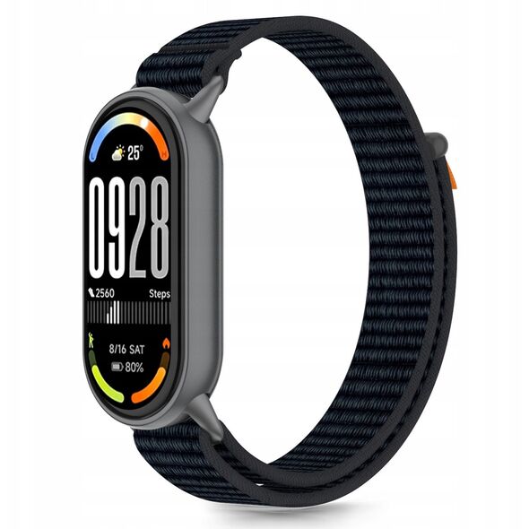 Pasek Tech-Protect Nylon Stripe do Xiaomi Smart Band 8 / 9 / 10 / NFC Black/orange