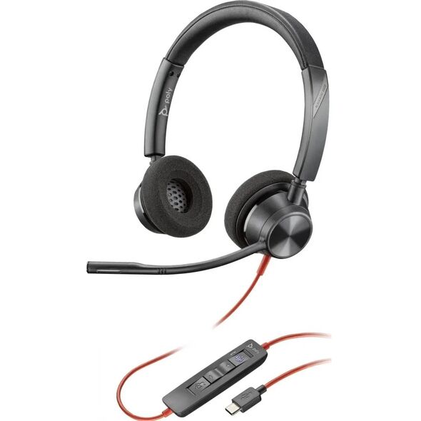 Słuchawki HP HP Poly Blackwire 3320 Stereo USB-C Ausinės +USB-C/A Adapteris