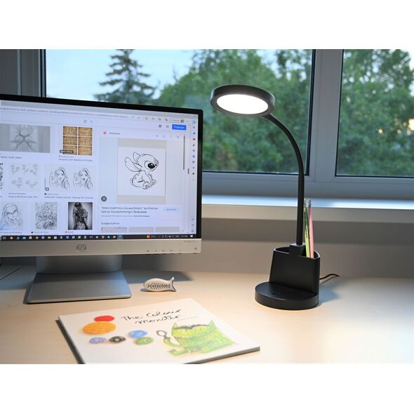 Λάμπα LED επιτραπέζια G.LUX, 7W, 3000-5000K, 780lm, μαύρο